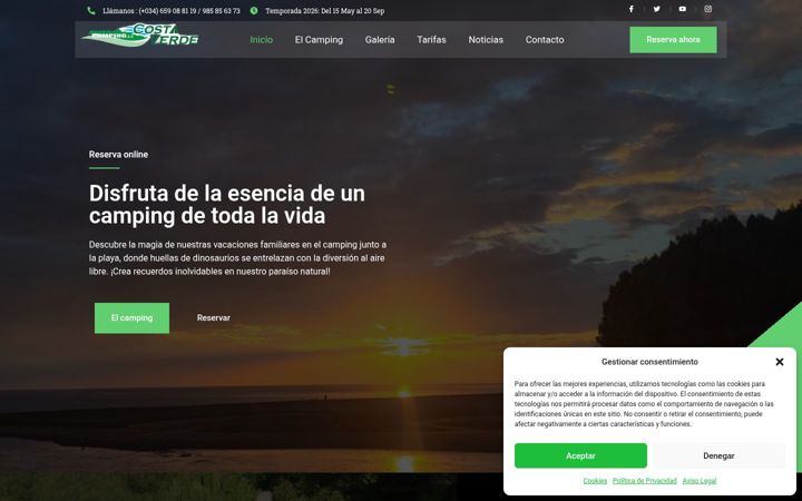 Screenshot of campingcostaverde.es