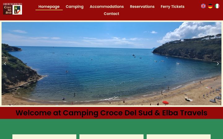 Screenshot of campingcrocedelsud.it