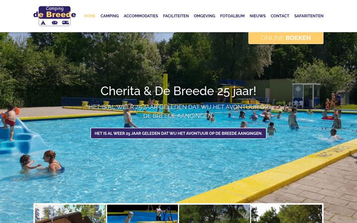 Screenshot of campingdebreede.nl