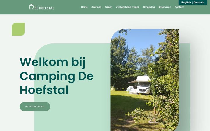 Screenshot of campingdehoefstal.nl