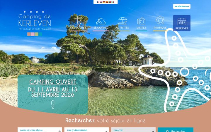 Screenshot of campingdekerleven.com