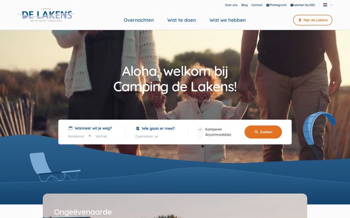 Screenshot of campingdelakens.nl