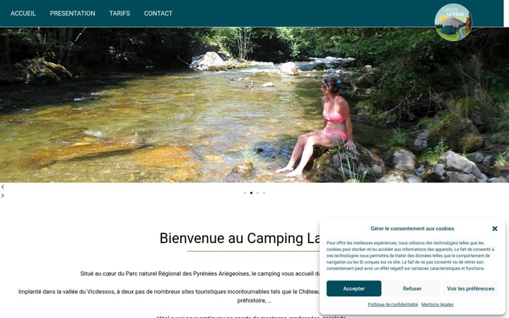 Screenshot of campingdelaprairie.com