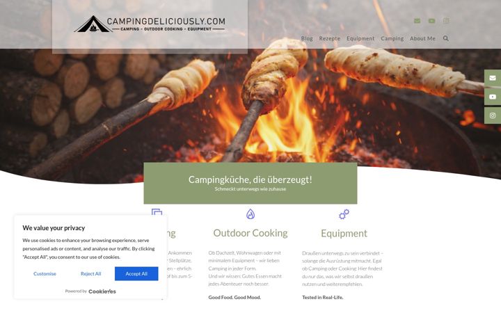 Screenshot of campingdeliciously.com