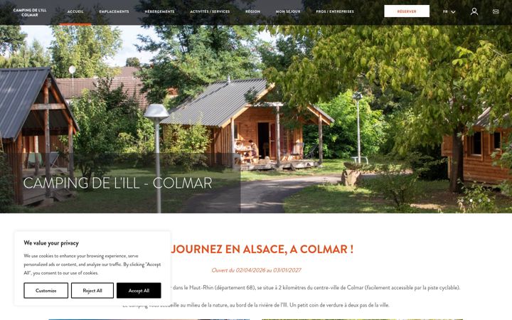 Screenshot of campingdelill.fr