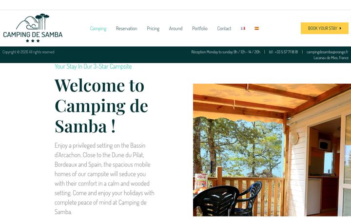 Screenshot of campingdesamba.com