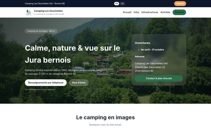 Screenshot of campingdesoeuchettes.ch