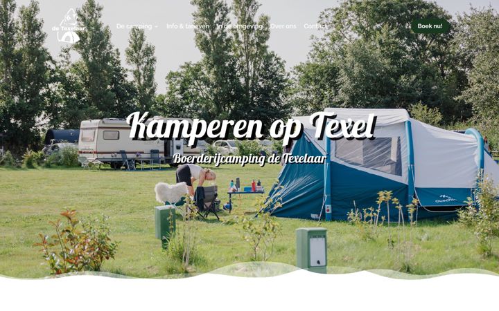 Screenshot of campingdetexelaar.nl