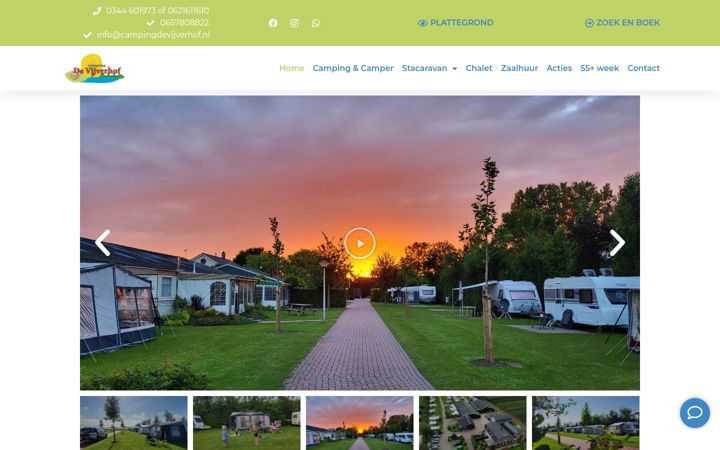 Screenshot of campingdevijverhof.nl