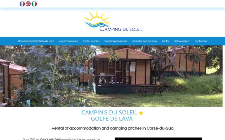 Screenshot of campingdusoleil.eu