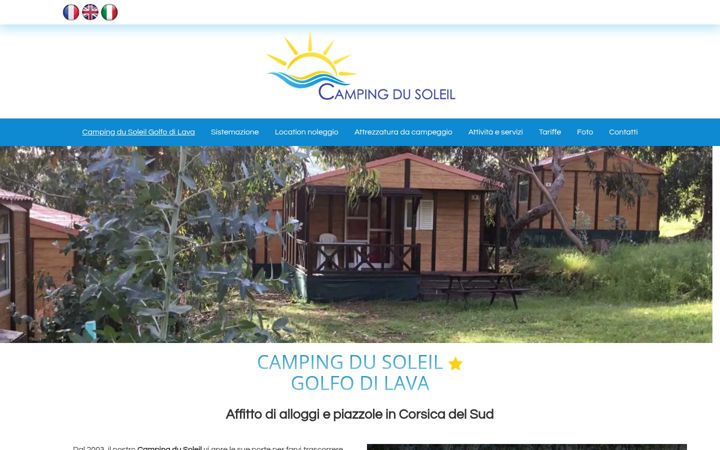 Screenshot of campingdusoleil.it