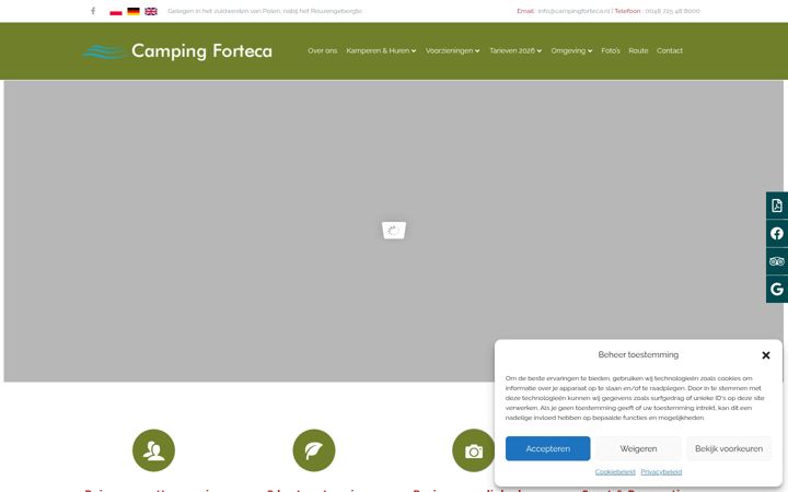 Képernyőkép: campingforteca.nl