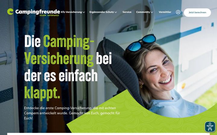 Screenshot ta' campingfreunde.de