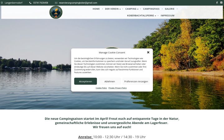 Screenshot ta' campingfreundekober.de