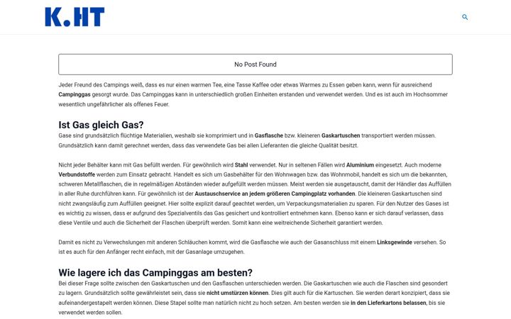 Screenshot of campinggase.de