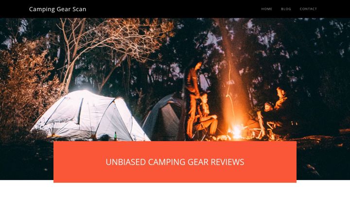 Screenshot of campinggearscan.com