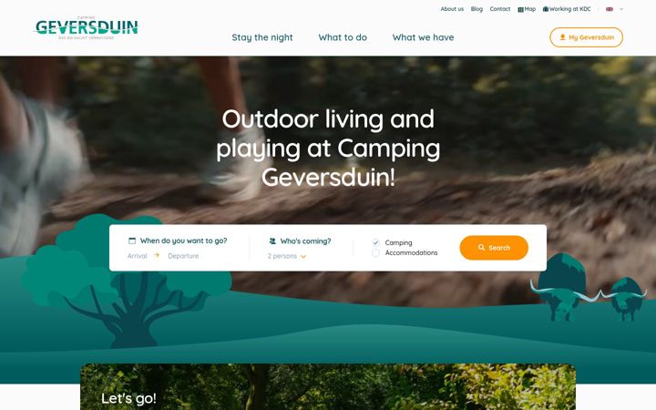 Screenshot of campinggeversduin.com