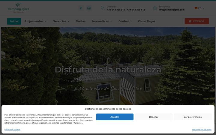 Screenshot of campingigara.com