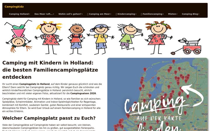 Capture d'écran de campingkidz.de