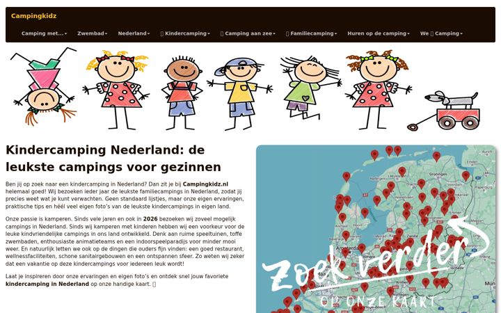 Screenshot of campingkidz.nl