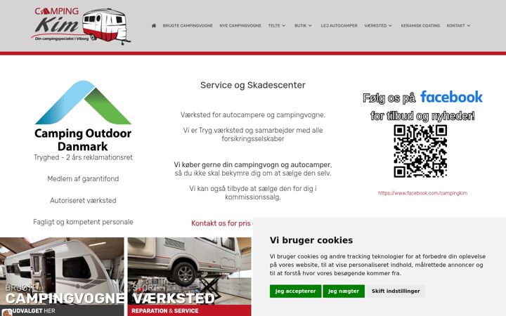 Screenshot of campingkim.dk