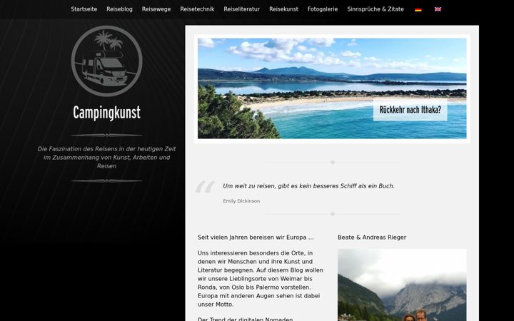 Capture d'écran de campingkunst.de