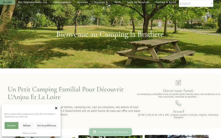 Screenshot of campinglabradiere.fr