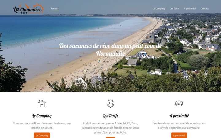 Screenshot of campinglachaumiere.fr