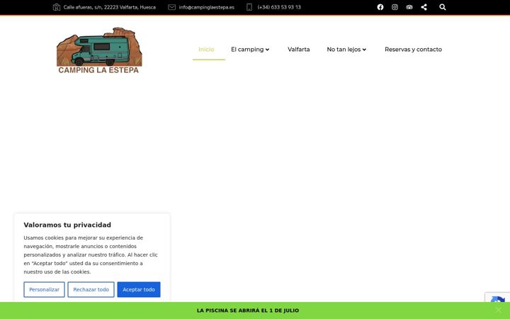 Screenshot of campinglaestepa.es