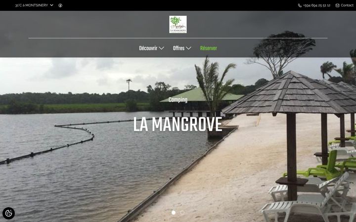 Screenshot of campinglamangrove.com