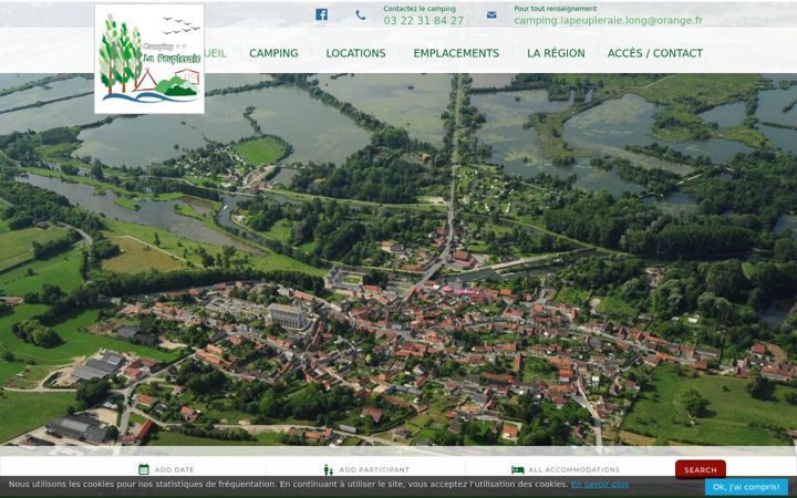 Ekrano kopija campinglapeupleraie.fr