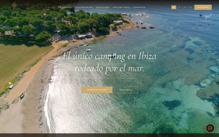 Screenshot of campinglaplayaibiza.com