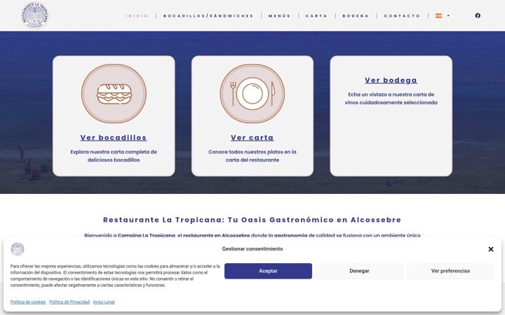 Screenshot of campinglatropicana.com