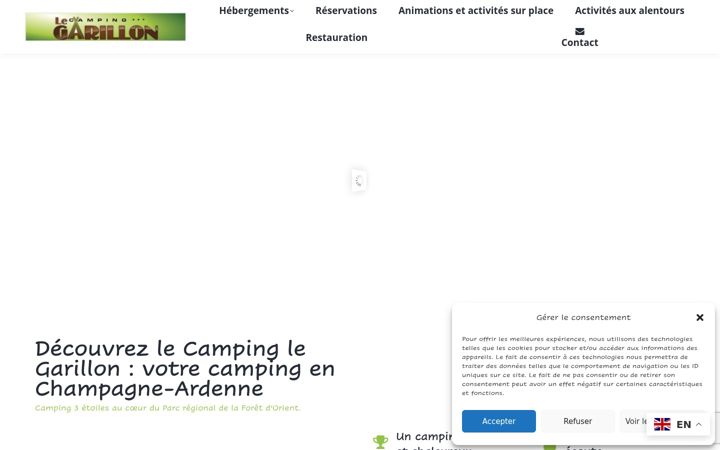 Screenshot of campinglegarillon.fr