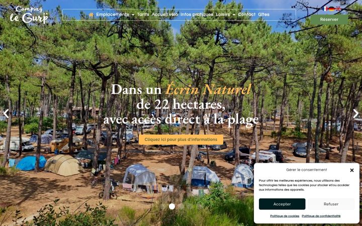 Screenshot of campinglegurp-medoc.com