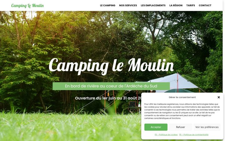 Ekrano kopija campinglemoulin-salavas.fr