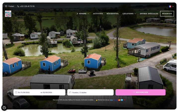 Screenshot von campingleromantic.fr