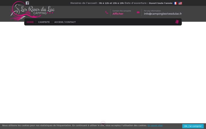 Screenshot von campinglesrivesdulac.fr