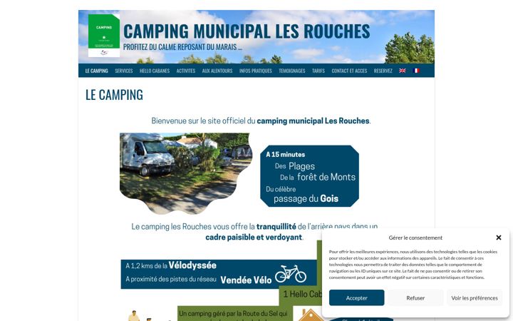 Screenshot of campinglesrouches.fr