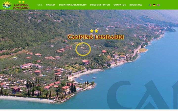 Screenshot of campinglombardi.com