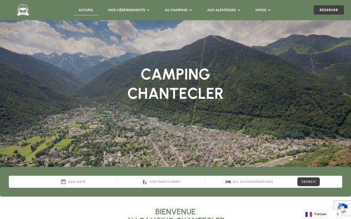 Screenshot of campingluchonchantecler.fr
