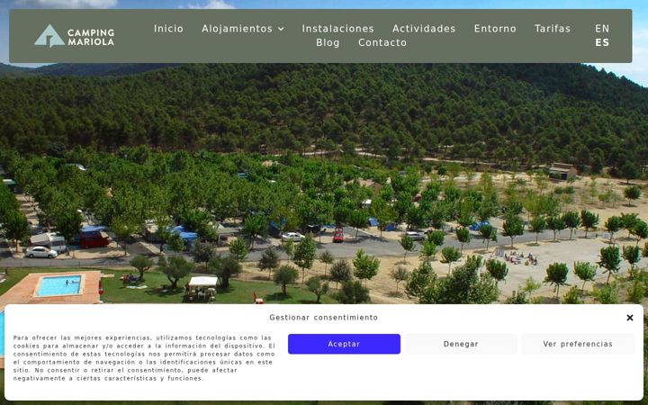Captură de ecran a campingmariola.es