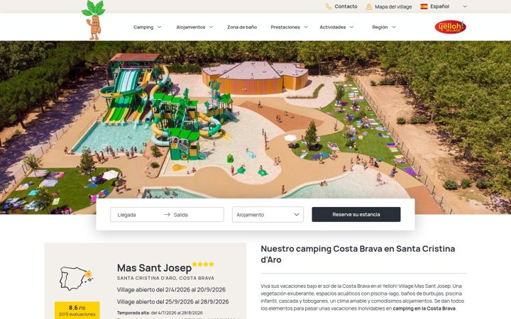 Screenshot of campingmassantjosep.com