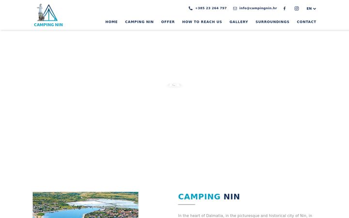 Screenshot von campingnin.hr