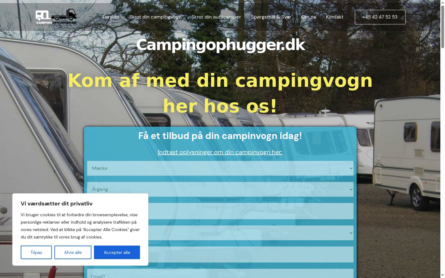 Screenshot des Einwilligungsbanners vor jeglicher Interaktion