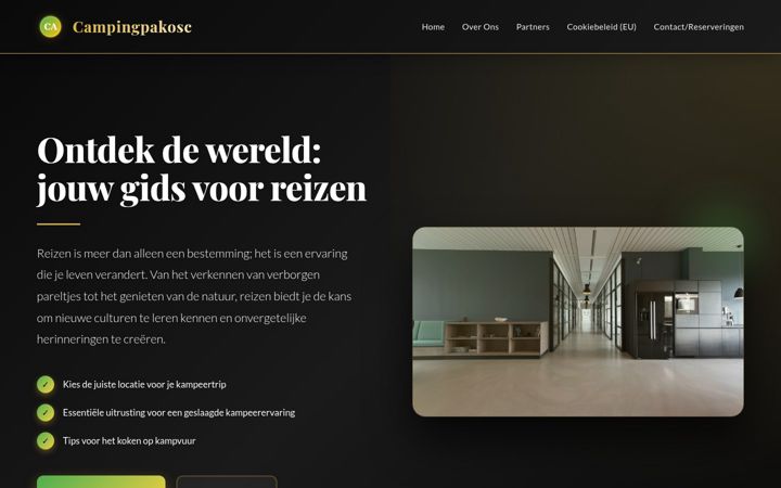 Snimka zaslona za campingpakosc.nl
