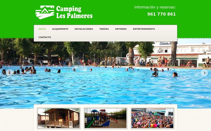 Screenshot of campingpalmeras.com