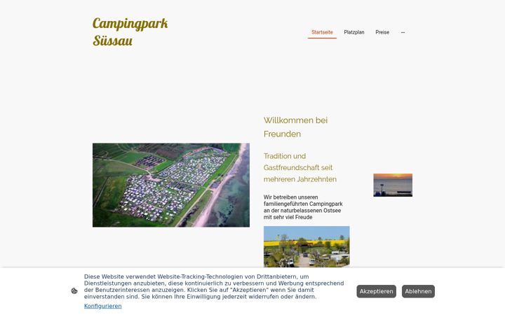 Screenshot of campingpark-suessau.de