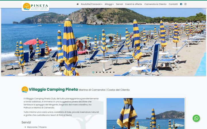 Captura de pantalla de campingpinetaclub.it
