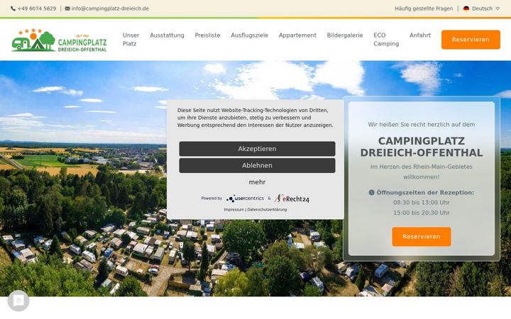 Screenshot of campingplatz-dreieich.de